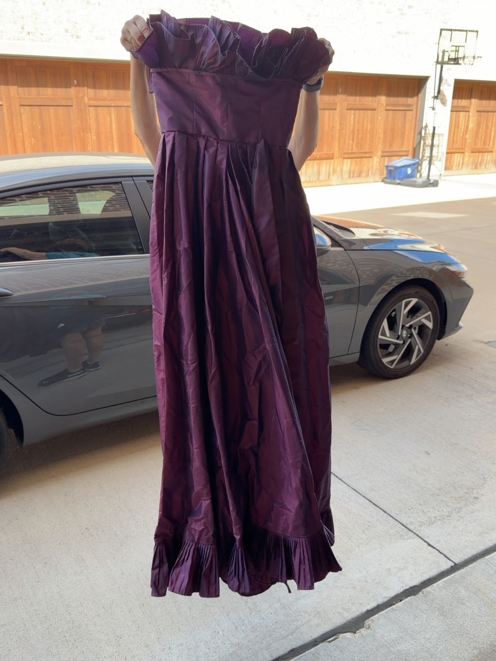 Vintage Victor Costa Saks Fifth Avenue Plum Formal Gown